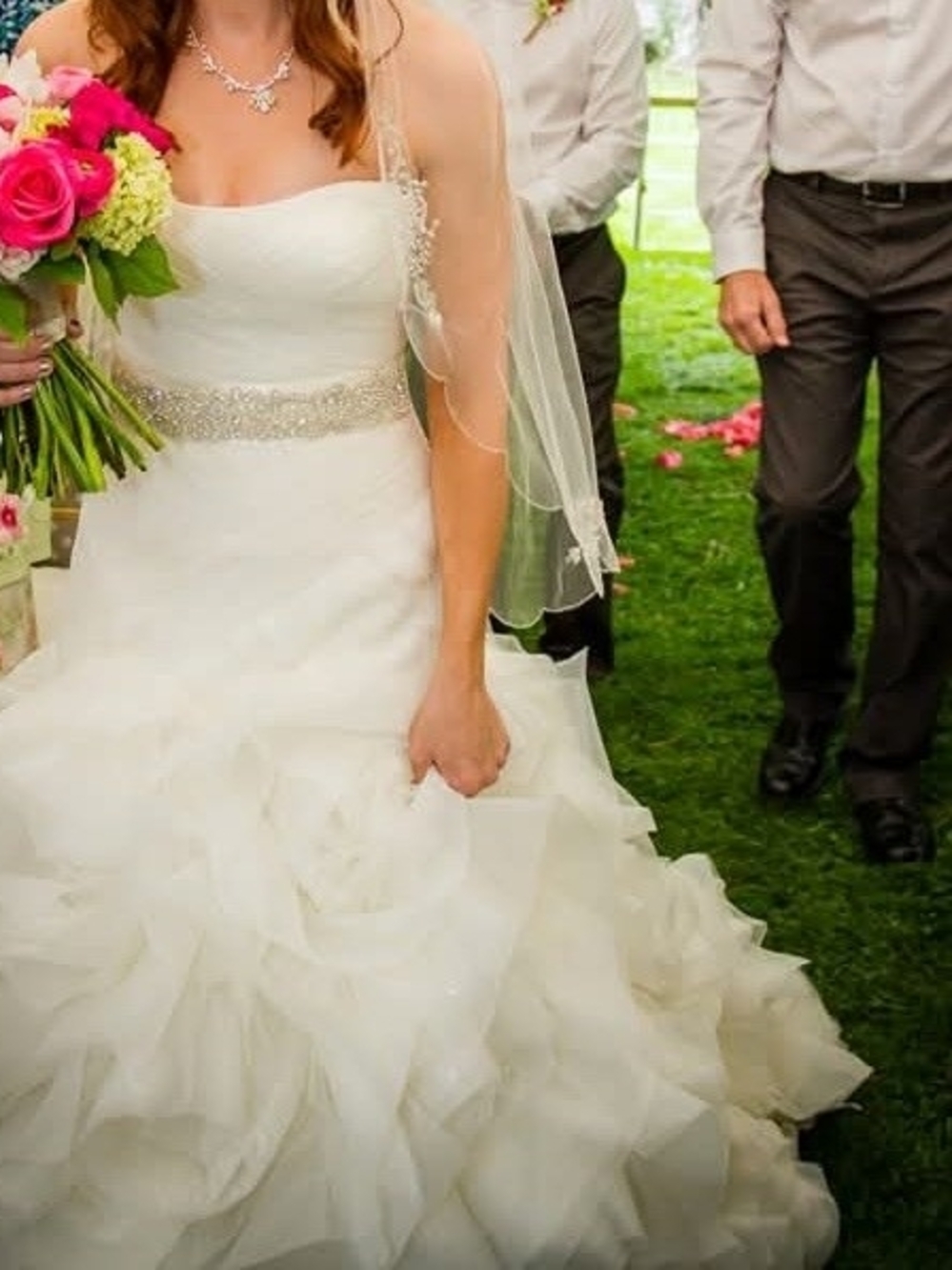 White by Vera Wang Organza and Satin WEDDING Dress